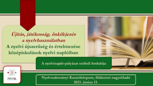 A 2023-as nyelvinapló-író pályázat döntője
