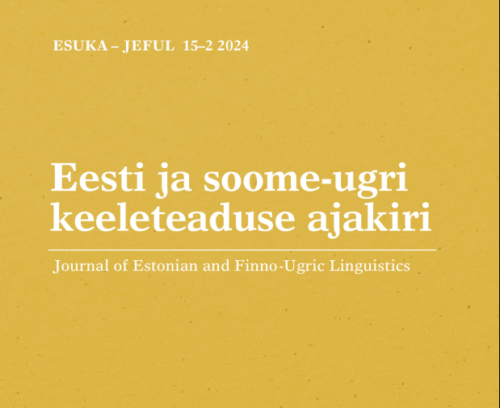 Ludányi Zsófia tanulmánya a Journal of Estonian and Finno-Ugric Linguistics folyóiratban