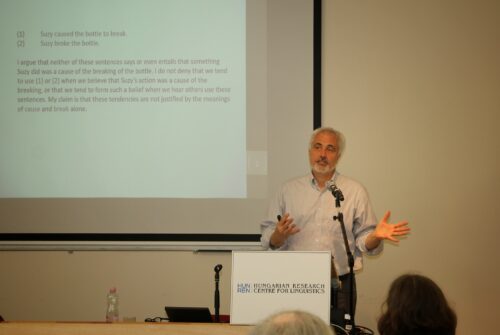 Szabó Zoltán (Yale University) “Ordinary causal talk” c. előadása